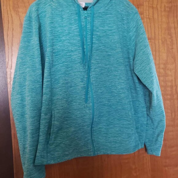 Danskin Now Teal Zip-Up Hoodie Women’s XL (16–18) - Picture 1 of 2